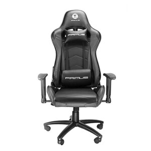 Primus Gaming Chair Thronos 100T Racing Ergonomic Backrest Headrest Lumbar Support Max Weight 265Lbs 2D Armrests - Black