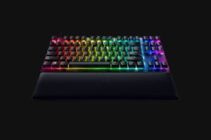 Razer Gaming Keyboard Wired Huntsman V2 Tenkeyless USB-C Clicky Optical Purple Switch - Black