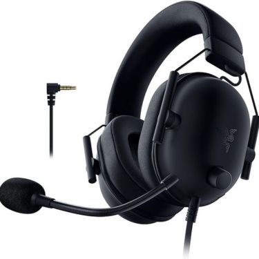 Razer PlayStation Gaming Headset BlackShark V2 with Boom Mic Hyperclear Cardioid Advanced Passive Noise Cancelling 3.5mm - Black